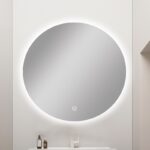 600mm Carysil Round 3 Color Lighting Backlit LED Mirror Touch Sensor Switch Defogger Pad Wall Mounted