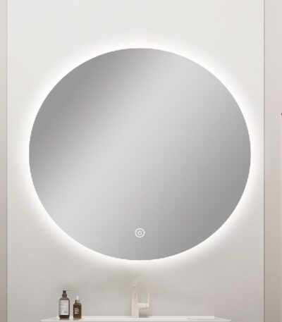 600mm Carysil Round 3 Color Lighting Backlit LED Mirror Touch Sensor Switch Defogger Pad Wall Mounted