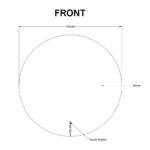 750mm Carysil Round 3 Color Lighting Backlit LED Mirror Touch Sensor Switch Defogger Pad