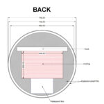 750mm Carysil Round 3 Color Lighting Black Framed LED Mirror Touch Sensor Switch Defogger Pad