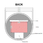 750mm Carysil Round 3 Color Lighting Backlit LED Mirror Touch Sensor Switch Defogger Pad