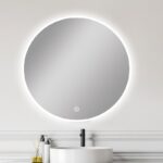 750mm Carysil Round 3 Color Lighting Frontlit LED Mirror Touch Sensor Switch Defogger Pad