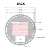 750mm Carysil Round 3 Color Lighting Frontlit LED Mirror Touch Sensor Switch Defogger Pad