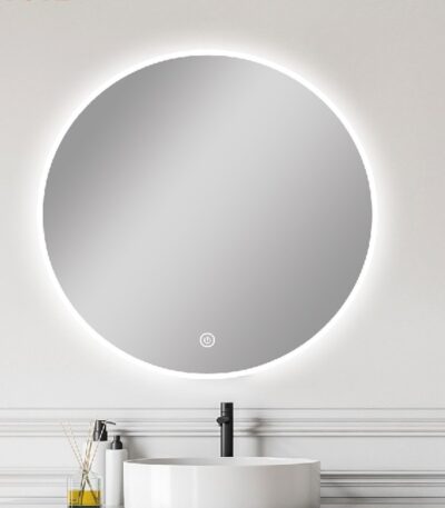 750mm Carysil Round 3 Color Lighting Frontlit LED Mirror Touch Sensor Switch Defogger Pad