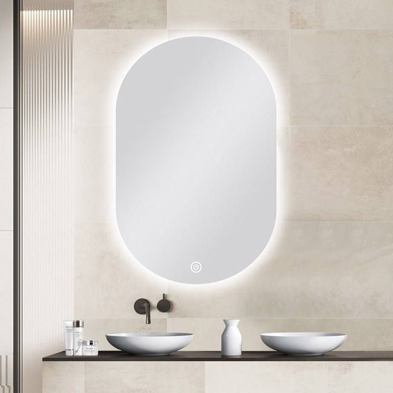 600*900mm Carysil Oval 3 Color Lighting Backlit LED Mirror Touch Sensor Switch Defogger Pad 1 600*900mm Carysil Oval 3 Color Lighting Backlit LED Mirror Touch Sensor Switch Defogger Pad