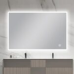 1200*800mm Carysil Sharpe Edged 3 Color Lighting Front Lit LED Mirror