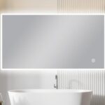 1500*800mm Carysil Sharpe Edged 3 Color Lighting Front Lit LED Mirror Touch Sensor Switch Defogger Pad