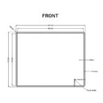 900*750mm Carysil Square Round Edged 3 Color Lighting Frontlit LED Mirror Touch Sensor Switch Defogger Pad