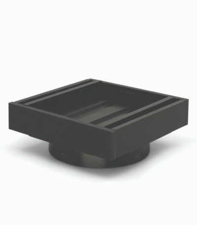 100*100*21mm Brushed Black Ezy Flow Guard Floor Waste Insert