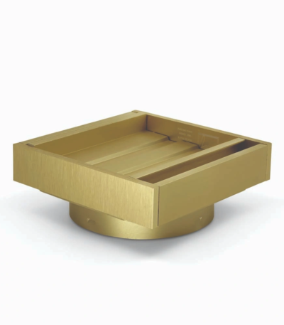 100*100*21mm Brushed Gold Ezy Flow Guard Floor Waste Insert
