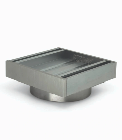 100*100*21mm Brushed Silver Ezy Flow Guard Floor Waste Insert