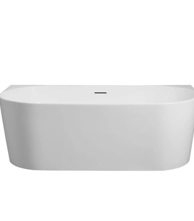 MUSEN Series 1500*750*580mm Gloss White Ultra-slim Back to Wall Acrylic Bathtub