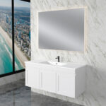1178*450*505mm Miami Wall Hung Fluted Vanity Cabinet (RHD) (Single Bowl)
