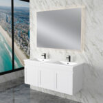 1178*450*505mm Miami Wall Hung Fluted Vanity Cabinet (Double Bowls)