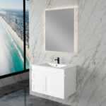735*450*505mm Miami Wall Hung Fluted Vanity Cabinet (LHD)