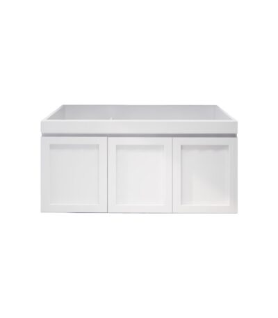 1178*450*505mm Miami Wall Hung Fluted Vanity Cabinet (Double Bowls)