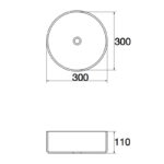 300x300x110mm Matte Pink Above Counter Basin
