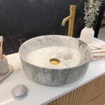 400*400*130mm Gloss Stone Marble Above Counter Basin(32mm Nonoverflow)
