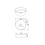 400*400*130mm Gloss Stone Marble Above Counter Basin(32mm Nonoverflow)