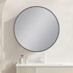 600mm Carysil Round Gun Metal Grey Framed Mirror