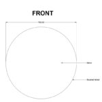 800mm Carysil Round Gun Metal Grey Framed Mirror