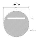 800mm Carysil Round Gun Metal Grey Framed Mirror