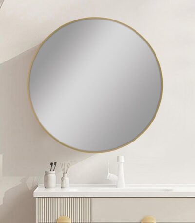 800mm Carysil Round Gold Framed Mirror