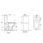 NORTON 665*360*845mm Gloss White Quiet Flushing Back to Wall Two-piece Toilet Suite