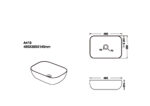 485x395x145mm Matte White Above Counter Basin