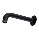 LUCID PIN Series 180mm Round Black Bathtub/Basin Wall Spout(60mm Flat Back Plate)