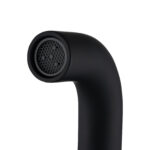 LUCID PIN Series 180mm Round Black Bathtub/Basin Wall Spout(60mm Flat Back Plate)