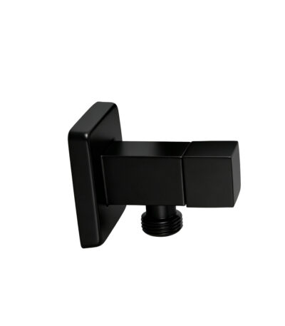 Bathroom Square Black 1/4 Turn Washing Machine Stop Tap(One Piece)