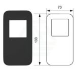 Rectangle Black Cover Plate 70*133mm