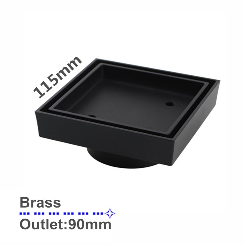 115x115mm Black Tile Insert Drain 1 115x115mm Black Tile Insert Drain