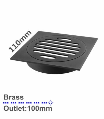 110x110mm Black Floor Drain