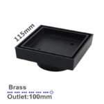 115x115mm Black Tile Insert Drain