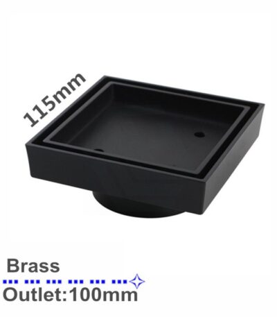 115x115mm Black Tile Insert Drain