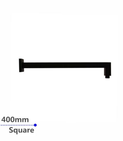 400mm Black Wall Shower Arm