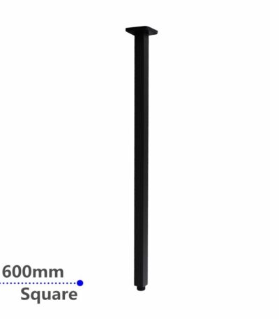 600mm Black Ceiling Shower Arm