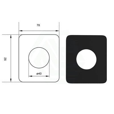 Rectangle Black Cover Plate 78*92mm