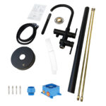 Black Freestanding Tap with Handheld Shower