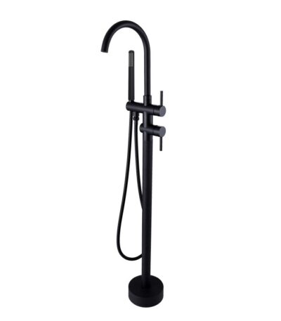 Black Freestanding Tap with Handheld Shower