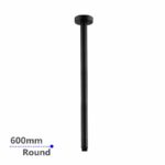 600mm Black Ceiling Shower Arm