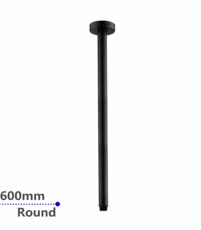 600mm Black Ceiling Shower Arm