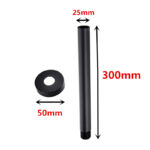 300mm Black Ceiling Shower Arm