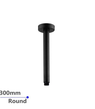 300mm Black Ceiling Shower Arm