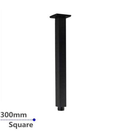 300mm Black Ceiling Shower Arm