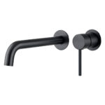 LUCID PIN Series Black Spout Mixer Trim Kit Only With Separate 60mm Cover Plate (match CLPS)