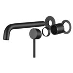 LUCID PIN Series Black Spout Mixer Trim Kit Only With Separate 60mm Cover Plate (match CLPS)