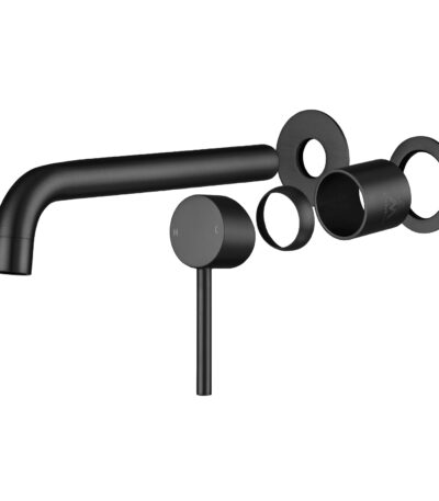 LUCID PIN Series Black Spout Mixer Trim Kit Only With Separate 60mm Cover Plate (match CLPS)